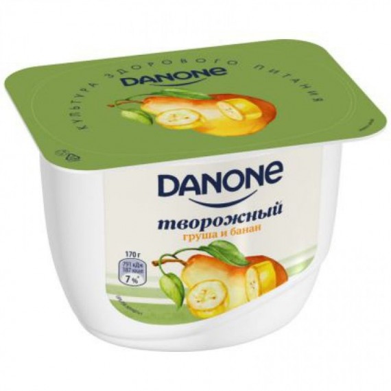 Десерт творожный DANONE Груша/Банан 170г