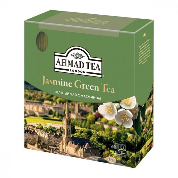 Чай Ахмад зеленый с жасмином 100х2г