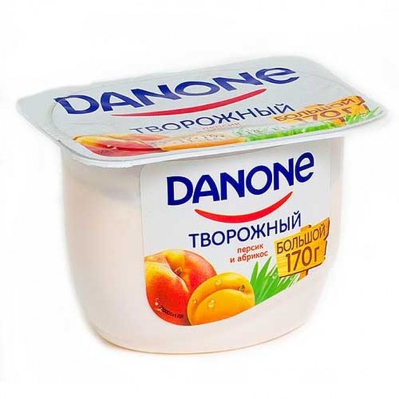 Десерт творожный DANONE Персик/Абрикос 170г