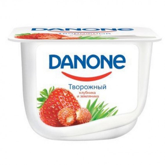 Десерт творожный DANONE Клубника/Земляника 170г